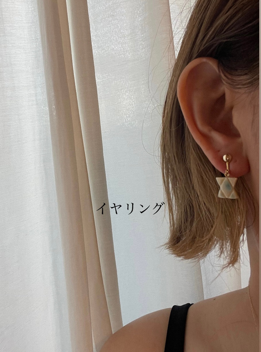 16. イチチブシ(五芒星)【琉球沖縄夜光貝♡浄化ピアス・イヤリング】