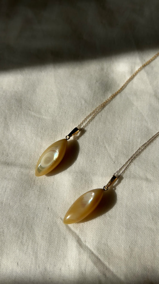 14. 雫【琉球沖縄夜光貝♡浄化10Kネックレス】